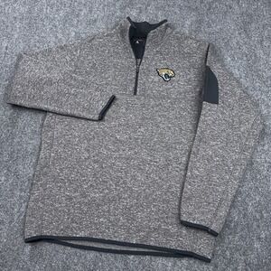 Jacksonville Jaguars Antigua Fortune 1/4 Zip Pullover Men's XL Gray Fleece NFL